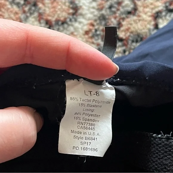 J.Crew Beautiful Navy Blue one piece 8 tall - Picture 3 of 4